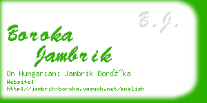 boroka jambrik business card